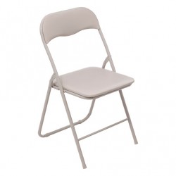 Silla plegable de metal acolchada