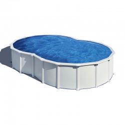 Piscina de acero blanco ovalada Varadero Gre altura 120