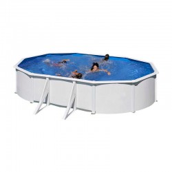 Piscina de acero blanco ovalada Atlantis Gre altura 132