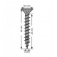 Tornillo universal cabeza plana negro