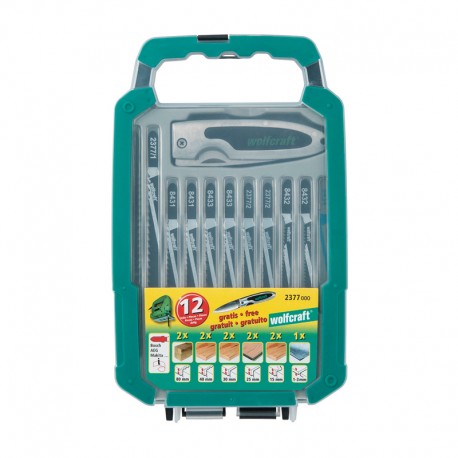 Caja 11 hojas de sierra calar + navaja