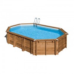 Piscina madera ovalada Avocado Sunbay Gre 656x456x131cm