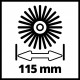 Cepillo de nylon para piedra/metal barredora peinadora Einhell