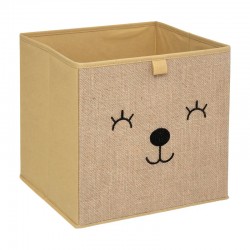Cesta de almacenamiento infantil con decoración animal 29x29x29cm