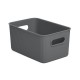 Caja de organización de plástico antracita Baobab Tatay 5L