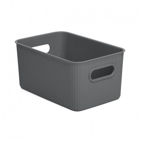 Caja de organización de plástico antracita Baobab Tatay 5L
