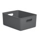 Caja de organización de plástico antracita Baobab Tatay 5L