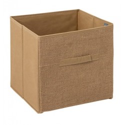 Cesta de almacenamiento textil yute 31x31x31cm