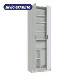 Armario multiusos zapatero 2p blanco 59x37x180cm