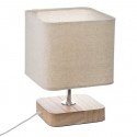 Lámpara sobremesa madera marfil E14 25W Toxey