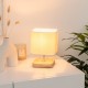 Lámpara sobremesa madera marfil E14 25W Toxey
