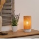 Lámpara sobremesa cilíndrica madera natural E27 25W Elva