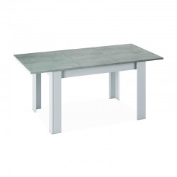 Mesa comedor extensible Kendra blanco cemento 140-190x90cm