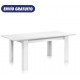 Mesa comedor extensible Kendra blanco 140-190x90cm