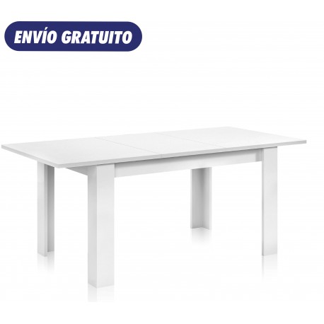 Mesa comedor extensible Kendra blanco 140-190x90cm
