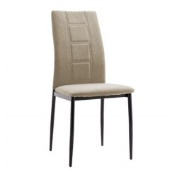 Silla de comedor Roxana tapizada beige