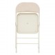 Silla plegable de metal con asineto beige jaspeado