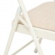 Silla plegable de metal con asineto beige jaspeado