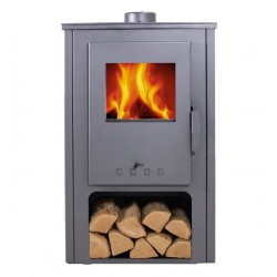 Estufa de leña con leñero 7kW Samira Eider