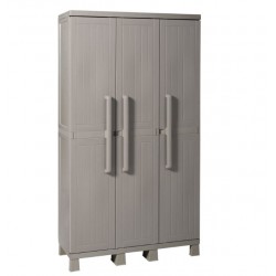 Armario pvc escobero Wood Midi 3 puertas 97x37x173cm
