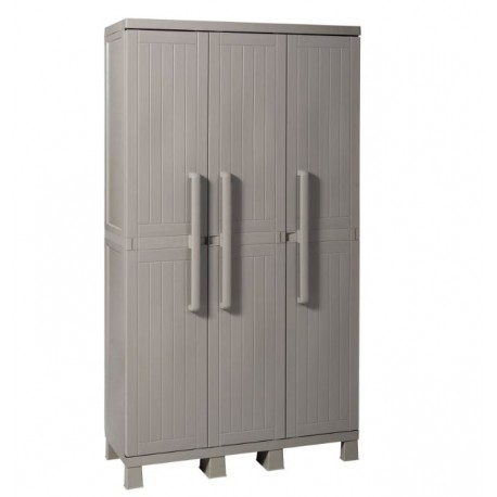 Armario pvc escobero Wood Midi 3 puertas 97x37x173cm