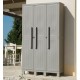Armario pvc escobero Wood Midi 3 puertas 97x37x173cm