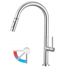 Grifo de cocina monomando extraíble apertura en frío Tube
