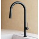 Grifo de cocina monomando extraíble apertura en frío negro Tube