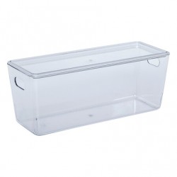 Caja de organización de plástico transparente con tapa 5L