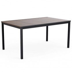 Mesa Porto Signature en acero nogal y negro