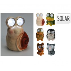 Figura solar jardín ojos solares