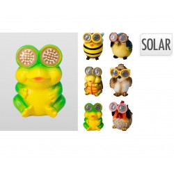 Figura solar jardín animales con ojos solares