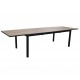 Mesa de aluminio extensible efecto madera 200-300x100cm