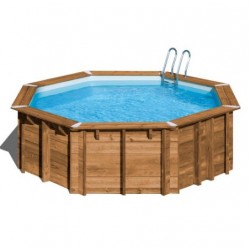 Piscina madera redonda Vasto 428x136cm