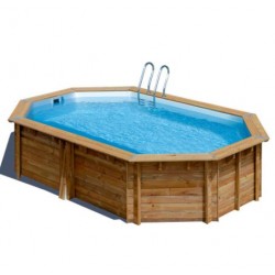 Piscina madera ovalada Safran 2 620x395x136cm