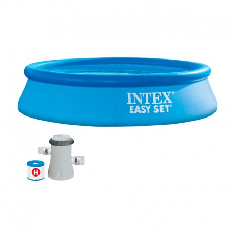 Piscina desmontable hinchable redonda con depuradora Easy set Intex