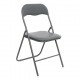 Silla plegable de metal acolchada