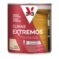 Barniz incoloro brillante para climas extremos V33