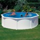 Piscina de acero blanco redonda Fidji Gre altura 120