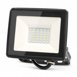 Foco proyector LED de aluminio negro 6500K IP65