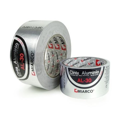 Cinta adhesiva de aluminio plata 50mmx10m Miarco
