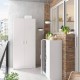 Armario multiusos 2p blanco escobero 73x37x180cm