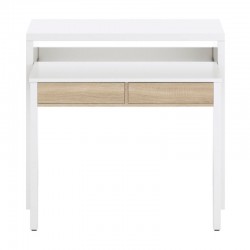 Mesa de escritorio extensible de melamina