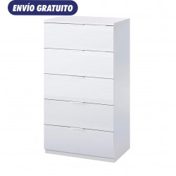 Sinfonier de melamina con 5 cajones blanco artik