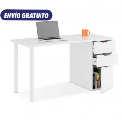 Mesa de escritorio blanca reversible Sansa