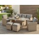Conjunto jardin acero y ratán sintético Coin