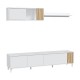 Mueble de salón blanco artik/natural Ethna 200x40x47cm