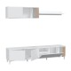 Mueble de salón blanco artik/natural Ethna 200x40x47cm