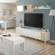 Mueble de salón blanco artik/natural Ethna 200x40x47cm