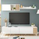 Mueble de salón blanco artik/natural Ethna 200x40x47cm